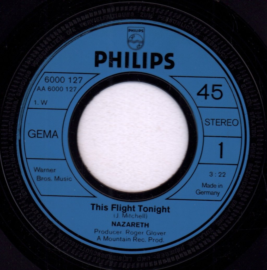 Nazareth - This Flight Tonight - 7 Inch