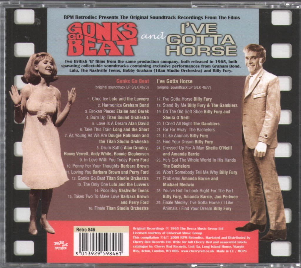 Various Artists - RPM Retrodisc Presents: The Original Soundtrack Recordings From The Films Gonks Go Beat & I've Gotta Horse - Cd