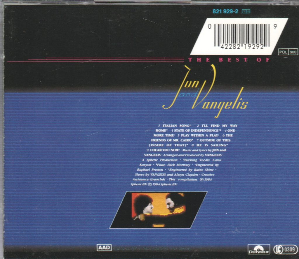 Jon And Vangelis - Best Of - Cd