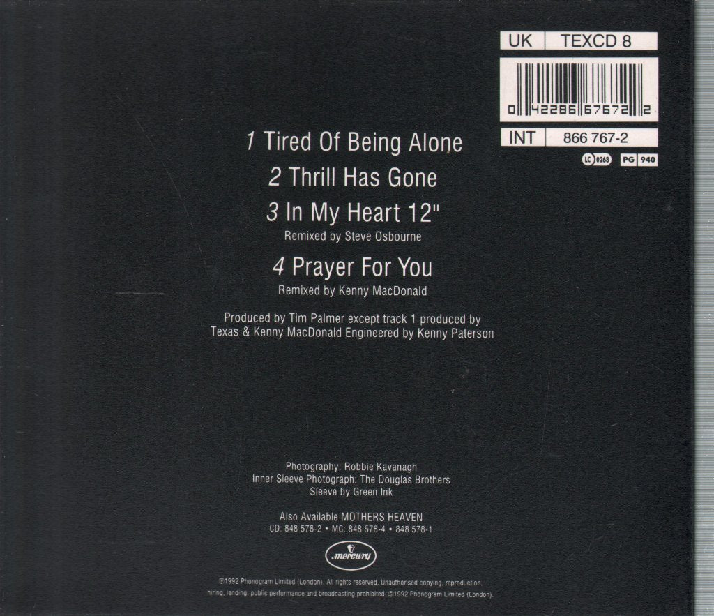 Texas - Tired Of Being Alone - Cd