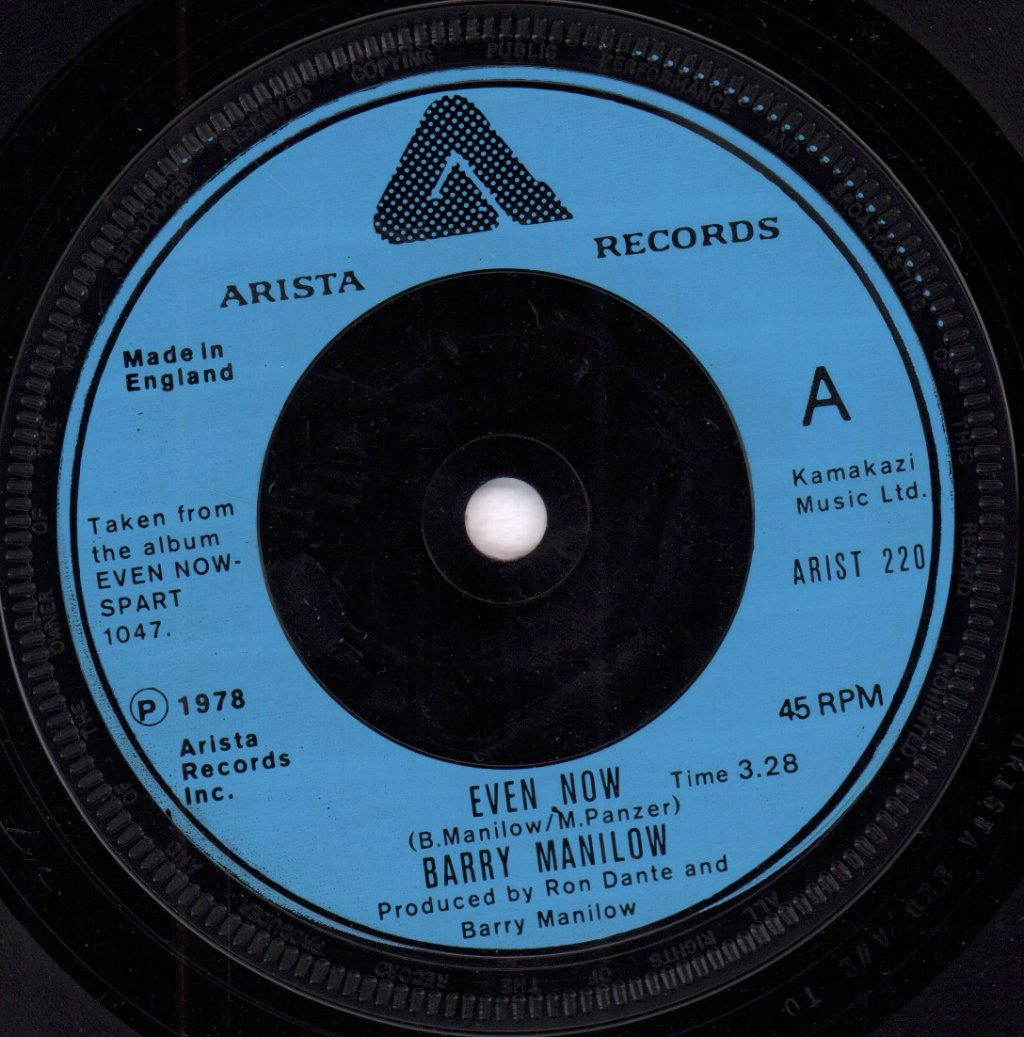 Barry Manilow - Even Now - 7 Inch
