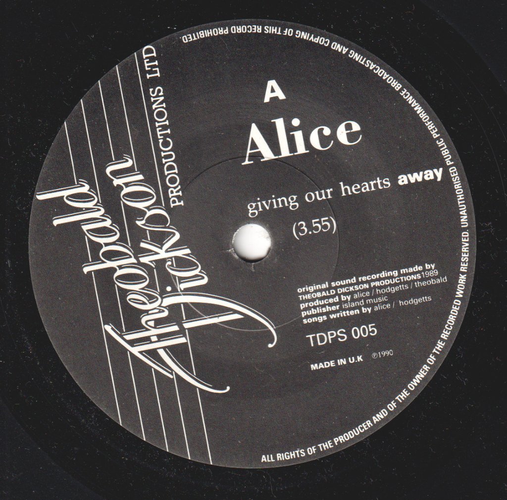 Alice (Female Pop) - Giving Our Hearts Away - 7 Inch
