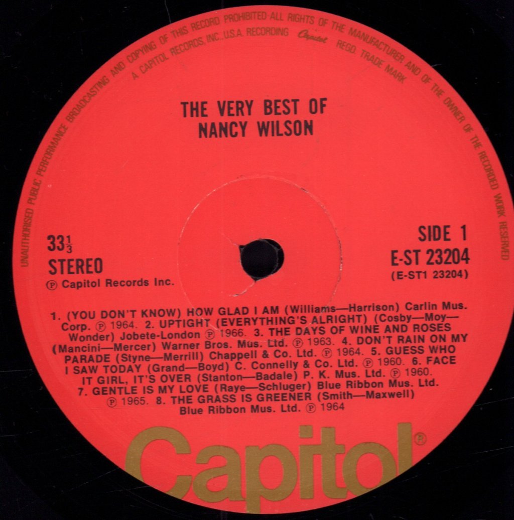 Nancy Wilson - Very Best Of - Lp