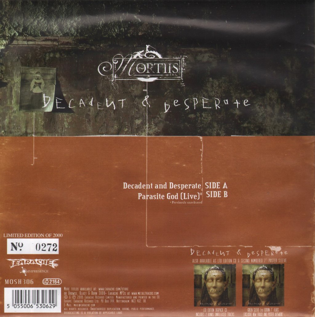 Mortiis - Decadent And Desperate - 7 Inch