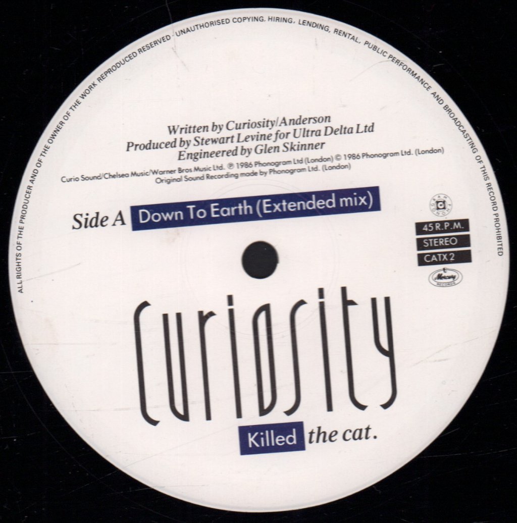 Curiosity Killed The Cat - Down To Earth - 12 Inch