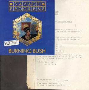 Savage Progress - Burning Bush - 7 Inch
