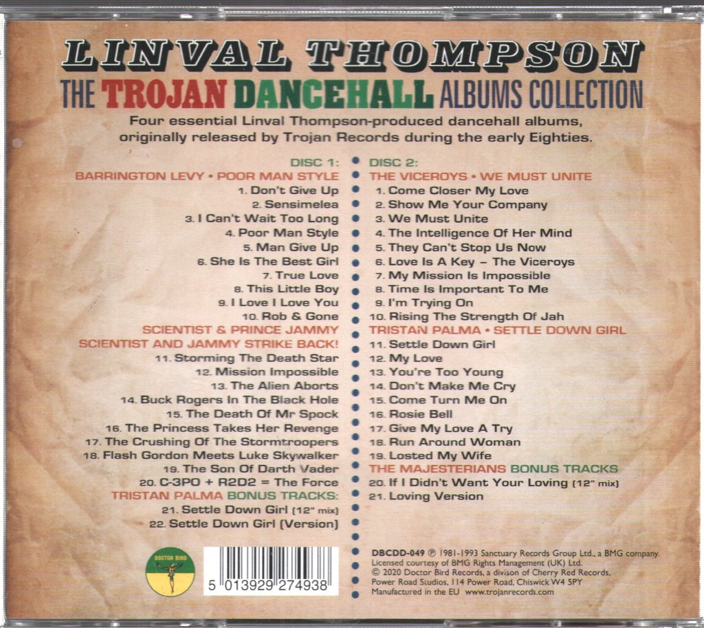 Various Artists - Linval Thompson · The Trojan Dancehall Albums Collection - Double Cd