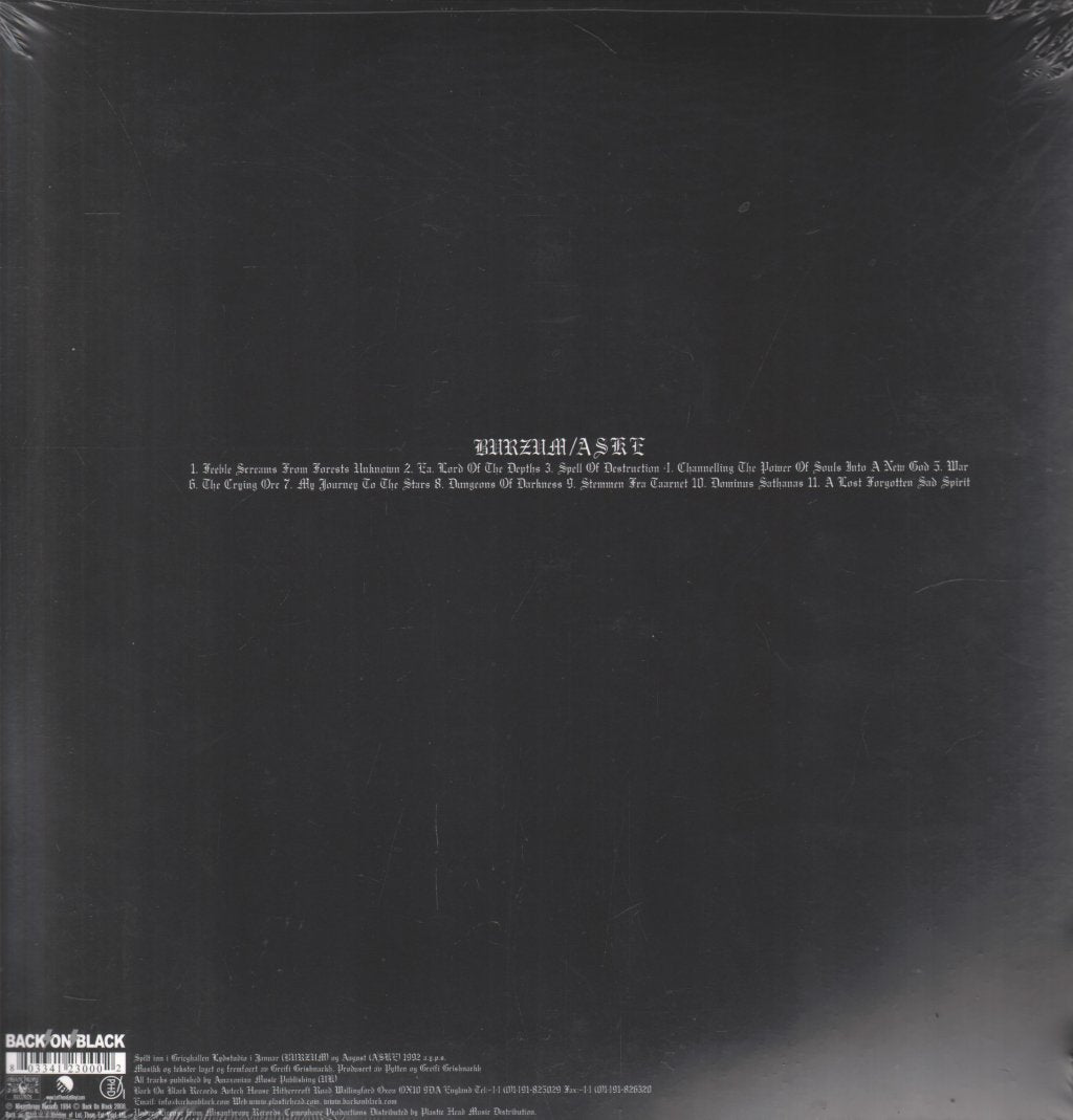 Burzum - Burzum / Aske - Double Lp