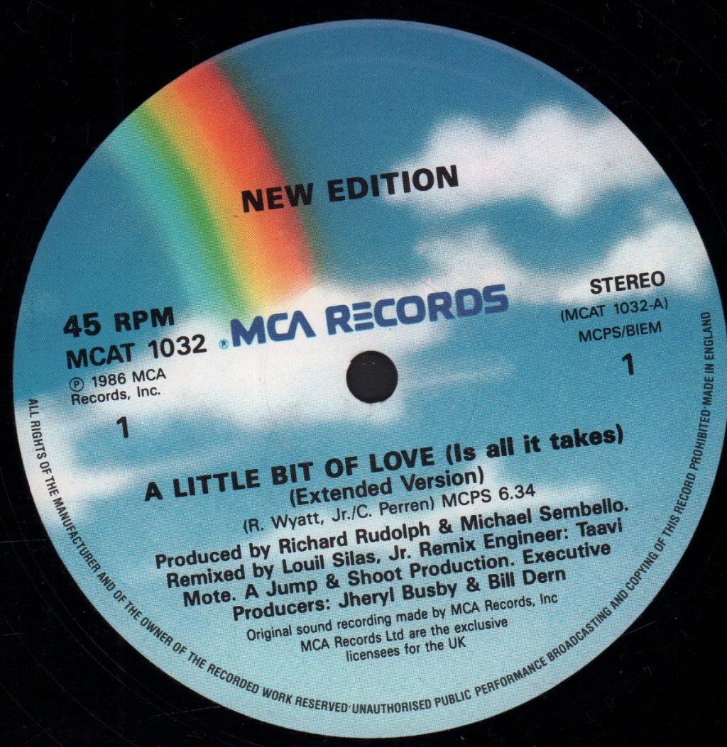 New Edition - A Little Bit Of Love Is All It Takes - 12 Inch