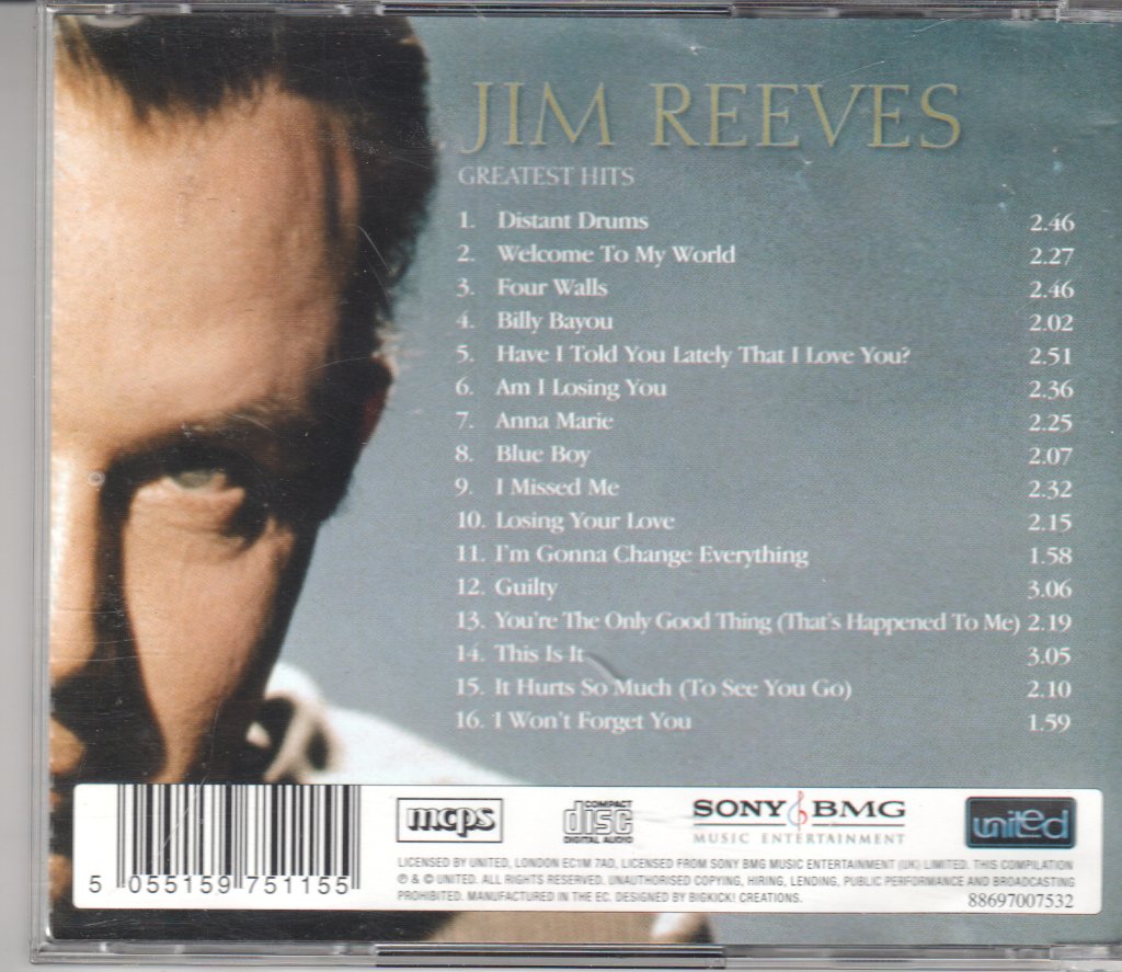 Jim Reeves - Greatest Hits - Cd