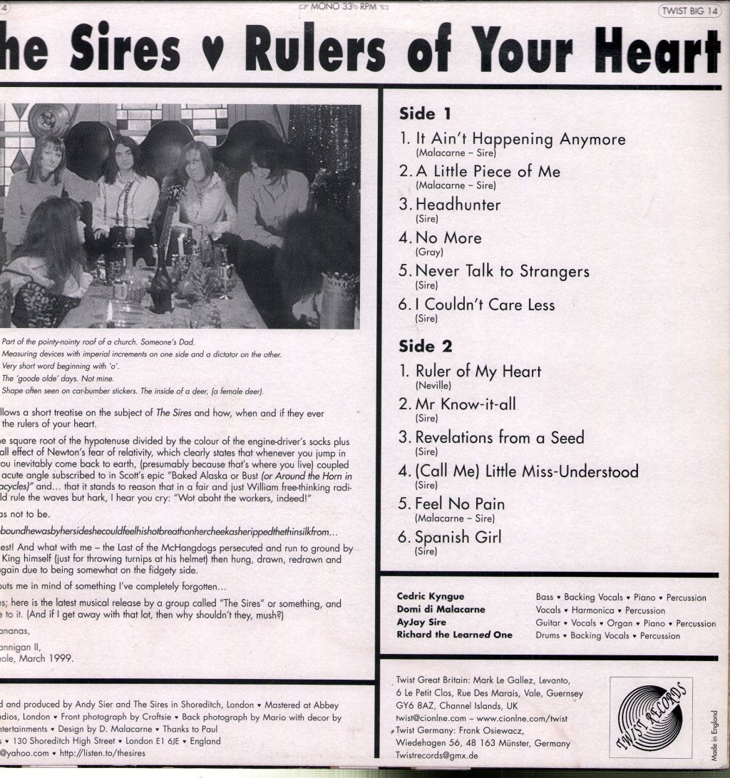 Sires - Rulers Of Your Heart - Lp