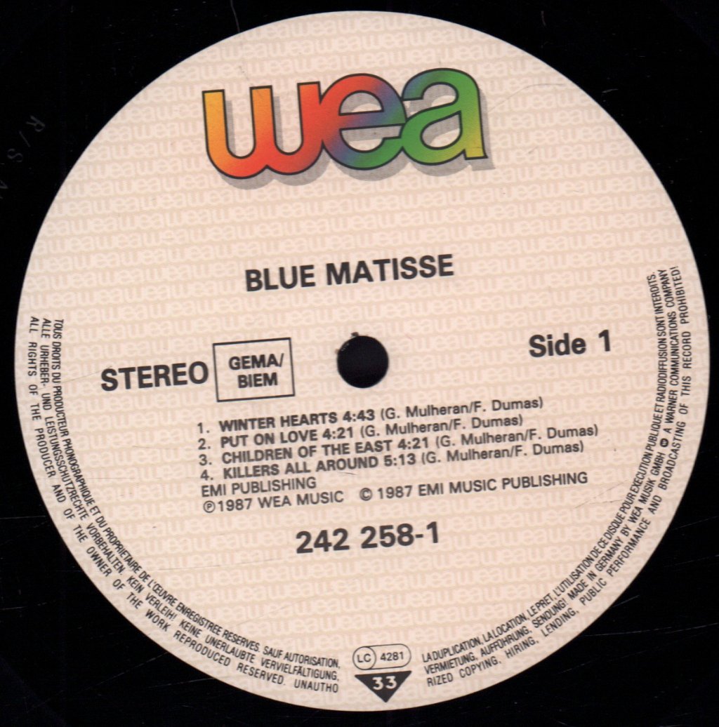 Blue Matisse - Blue Matisse - Lp