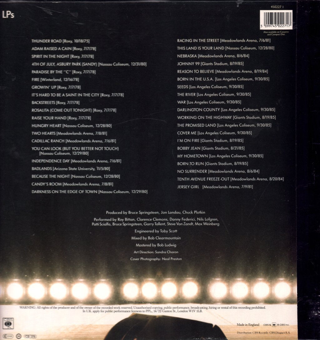 Bruce Springsteen & The E-Street Band - Live 1975-85 - Lp Box Set