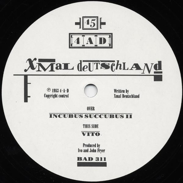 X Mal Deutschland - Incubus Succubus II - 12 Inch