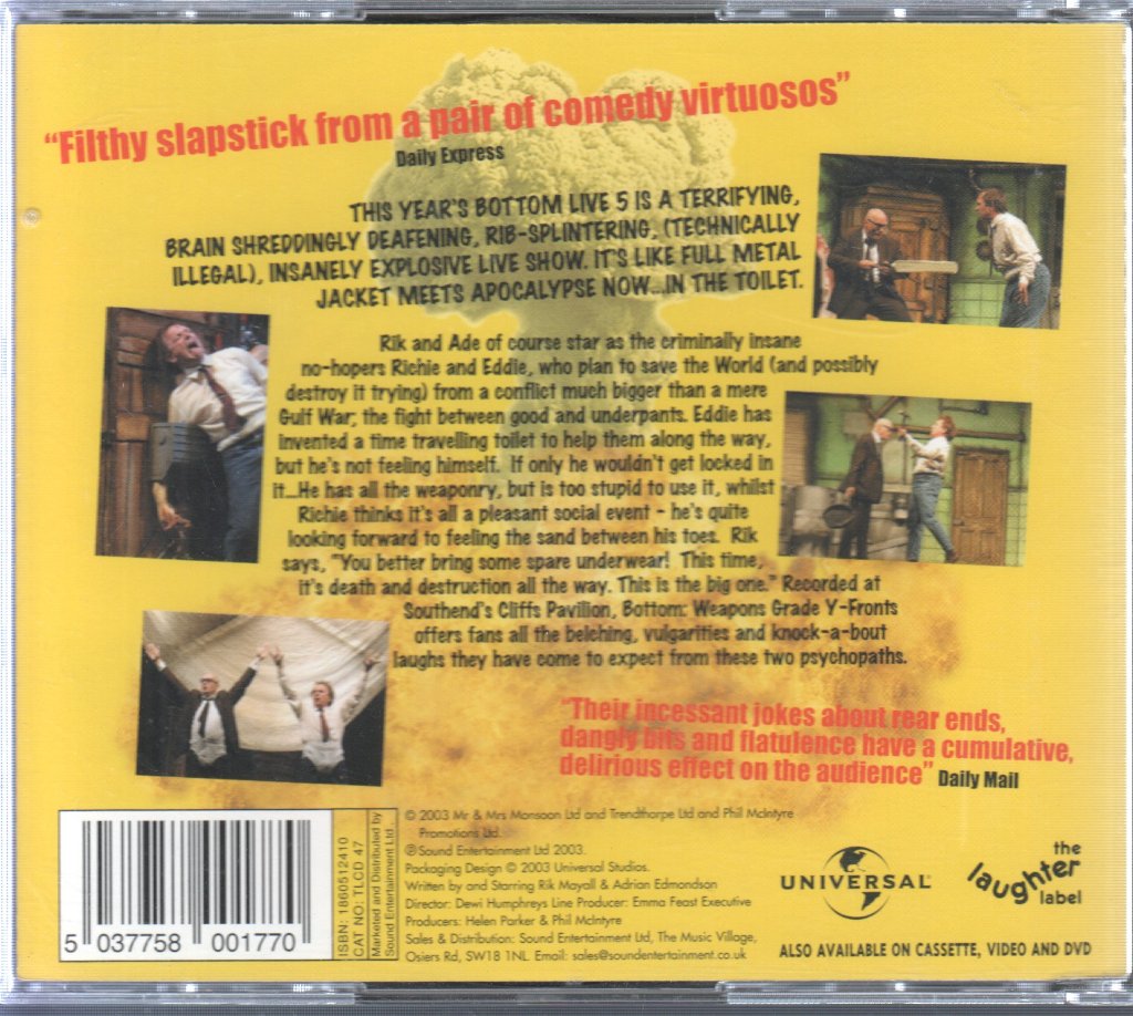 Bottom - Live 2003 Weapons Grade Y-Fronts Tour - Double Cd