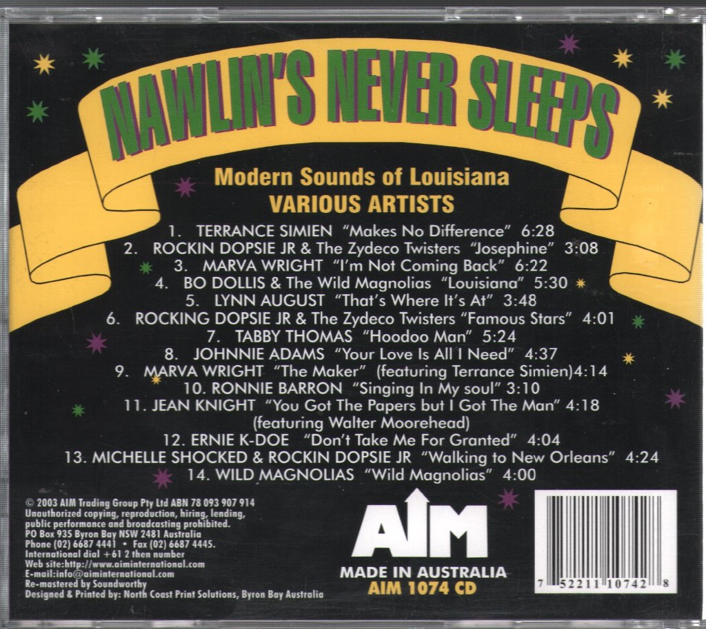 Various Artists - Nawlin's Never Sleeps - Cd