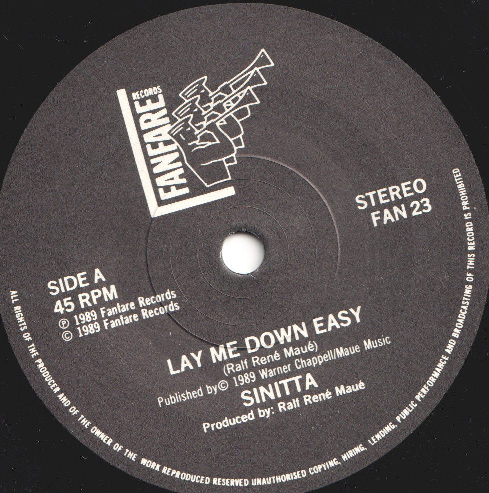 Sinitta - Lay Me Down Easy - 7 Inch
