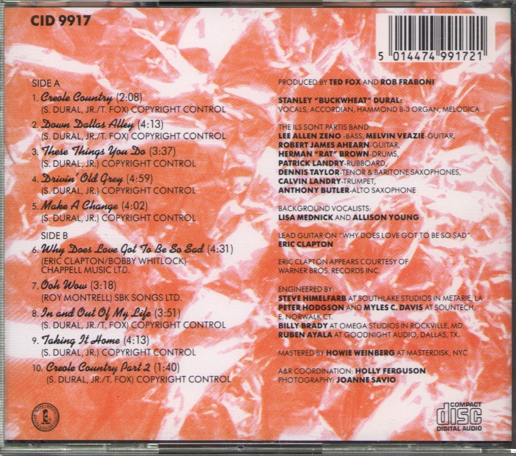 Buckwheat Zydeco - Taking It Home - Cd