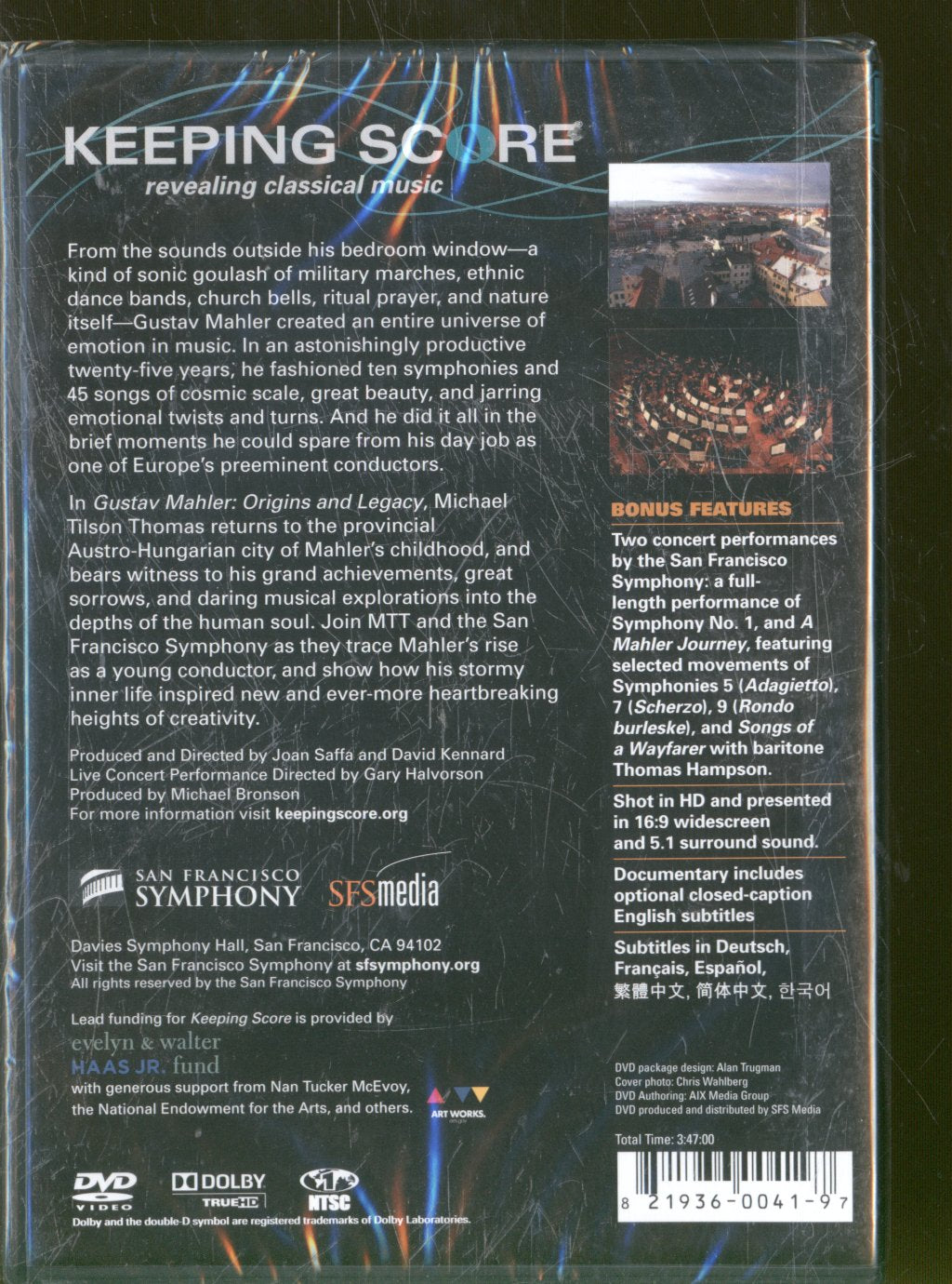 San Francisco Symphony Orchestra - Mahler Origins And Legacy - Dvd