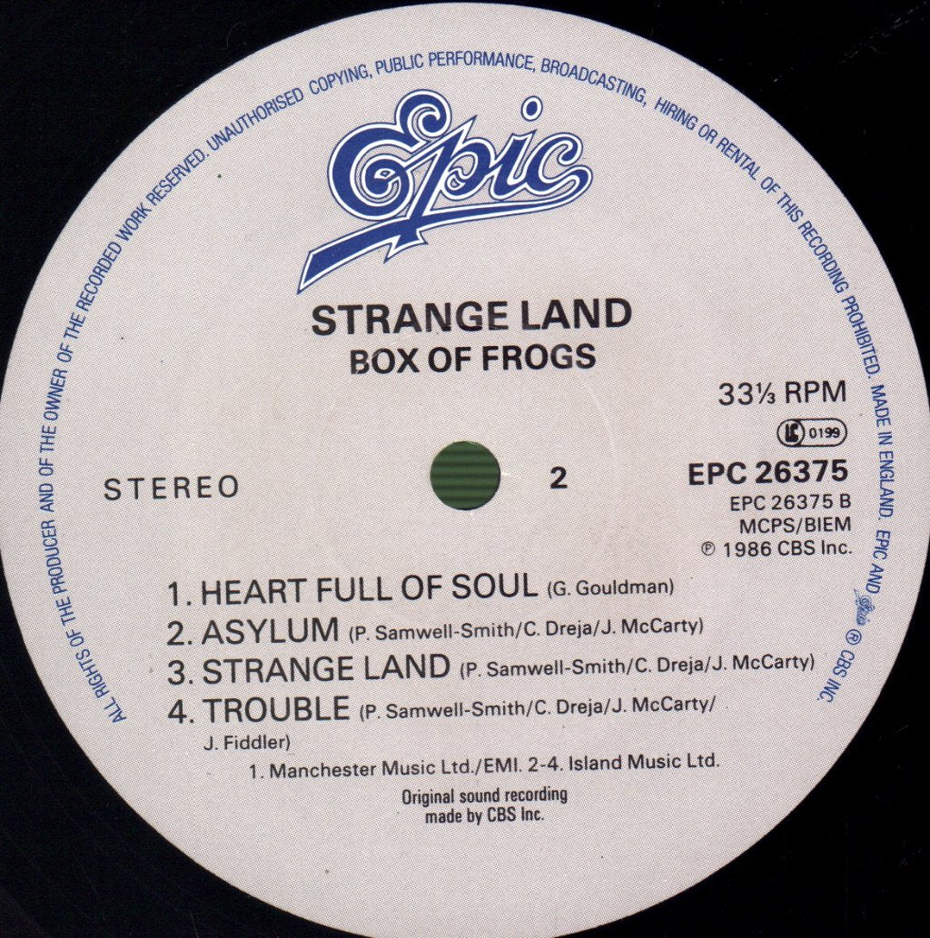 Box Of Frogs - Strange Land - Lp