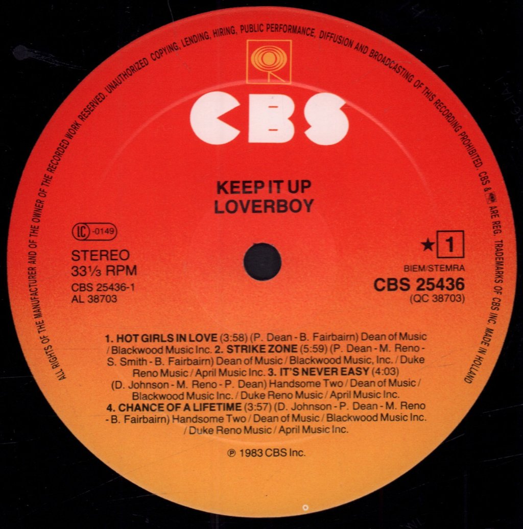 Loverboy - Keep It Up - Lp