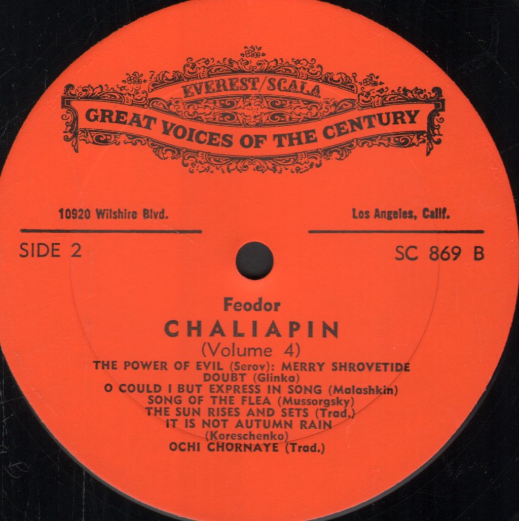 Feodor Chaliapin - Feodor Ivanovich Chaliapin Sings Volume 4 - Lp
