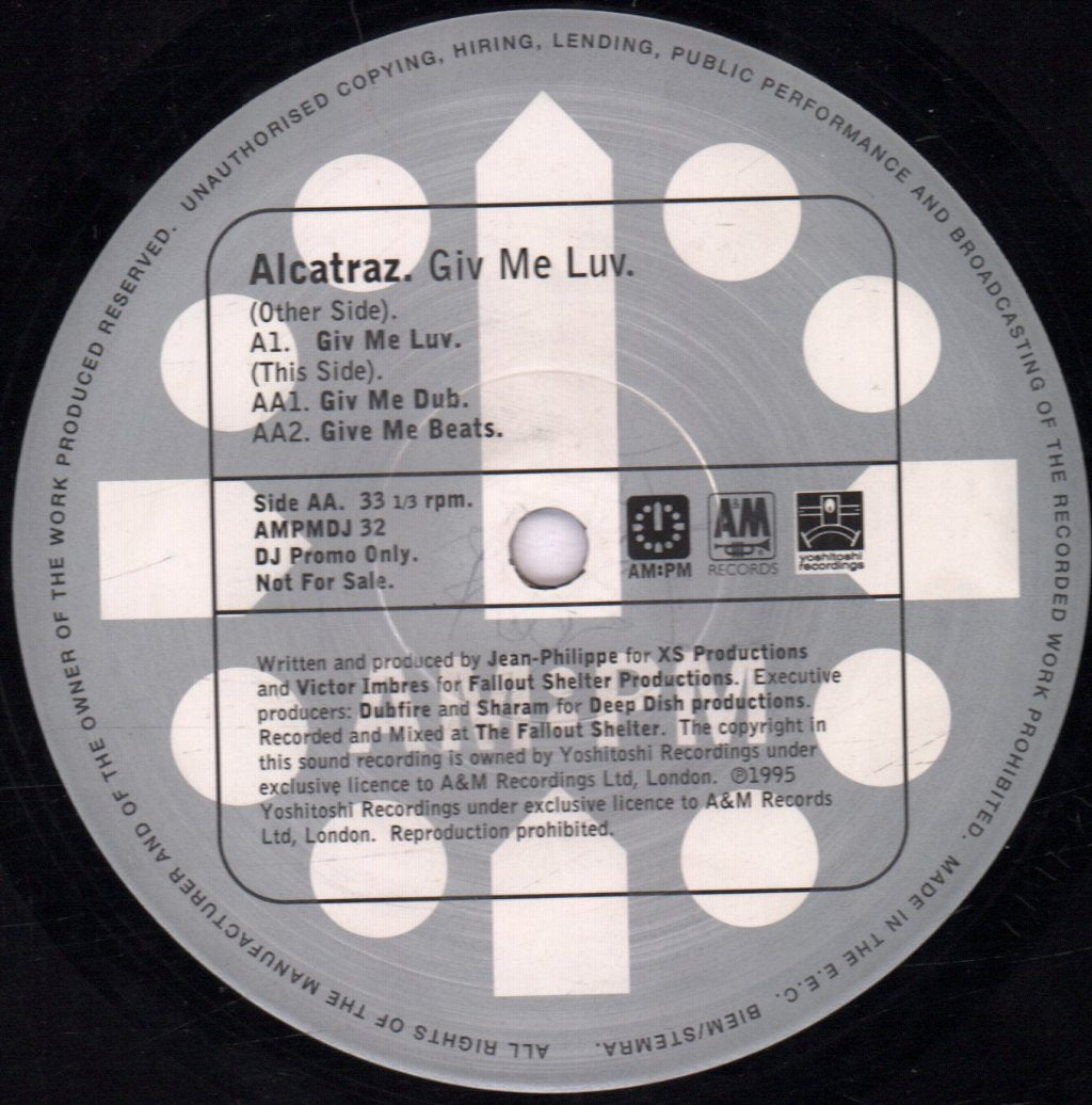 Alcatraz - Giv Me Luv (The Original Mixes) - 12 Inch