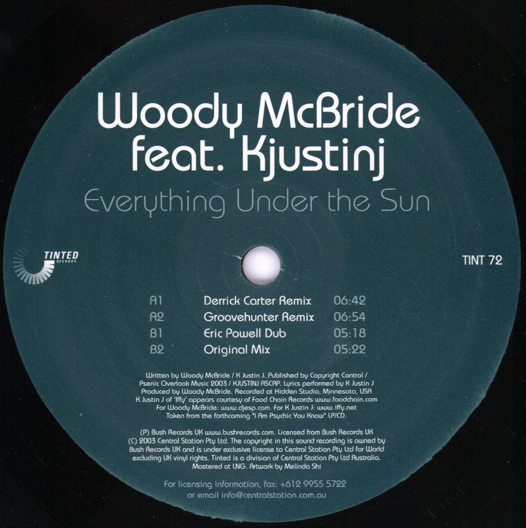 Woody McBride Feat. Kjustinj - Everything Under The Sun - 12 Inch