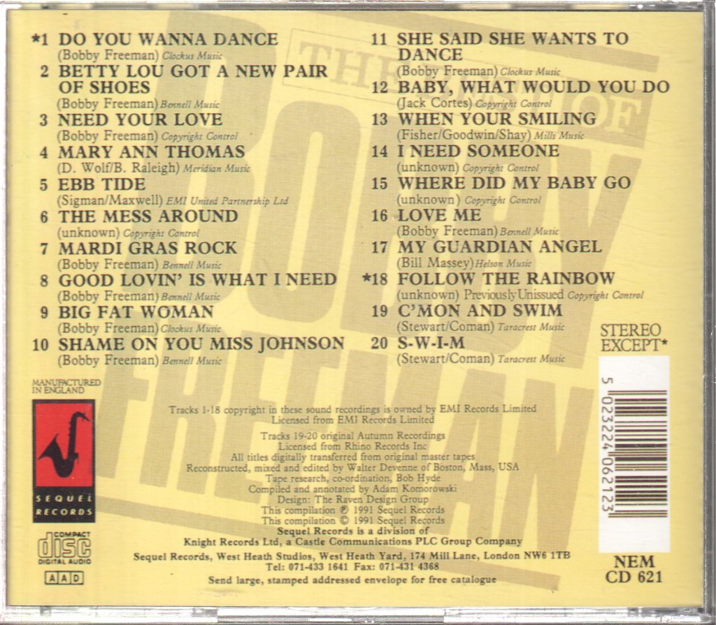 Bobby Freeman - Best Of Bobby Freeman - Cd