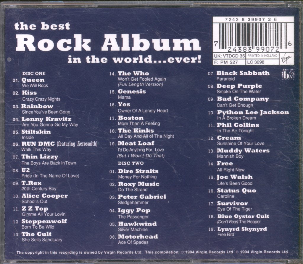 Various Artists - Best Rock Album In The World... Ever! II - Double Cd