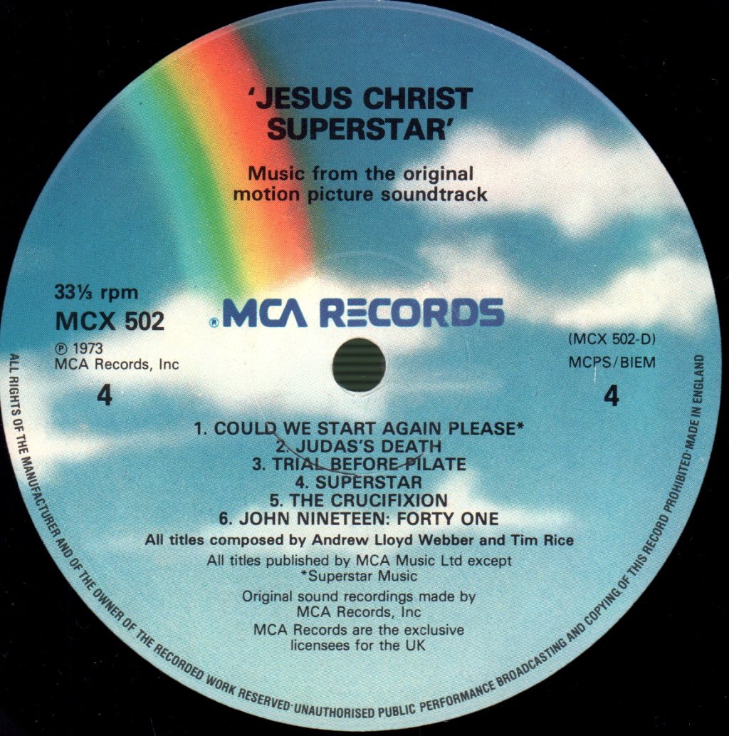 Jesus Christ Superstar - Original Motion Picture Sound Track Album - Double Lp