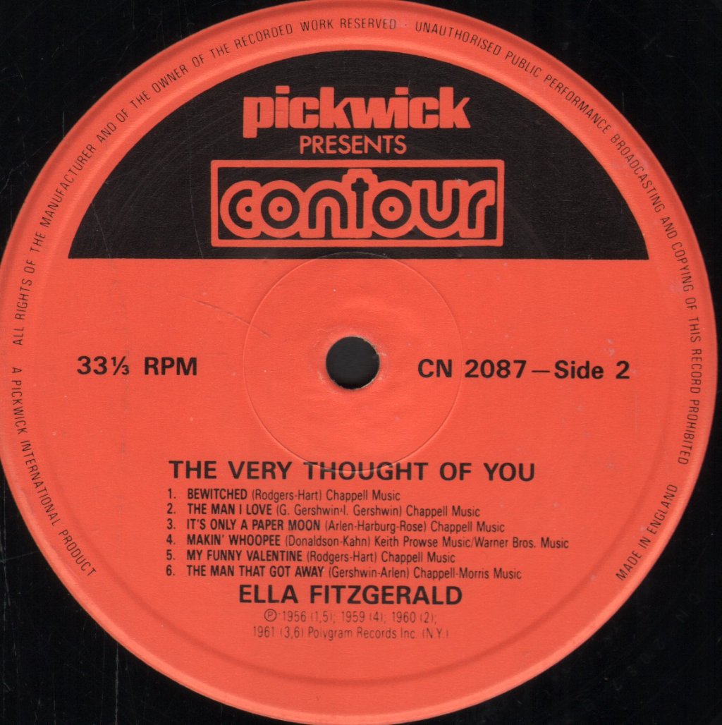 Ella Fitzgerald - Very Thought Of You - Lp