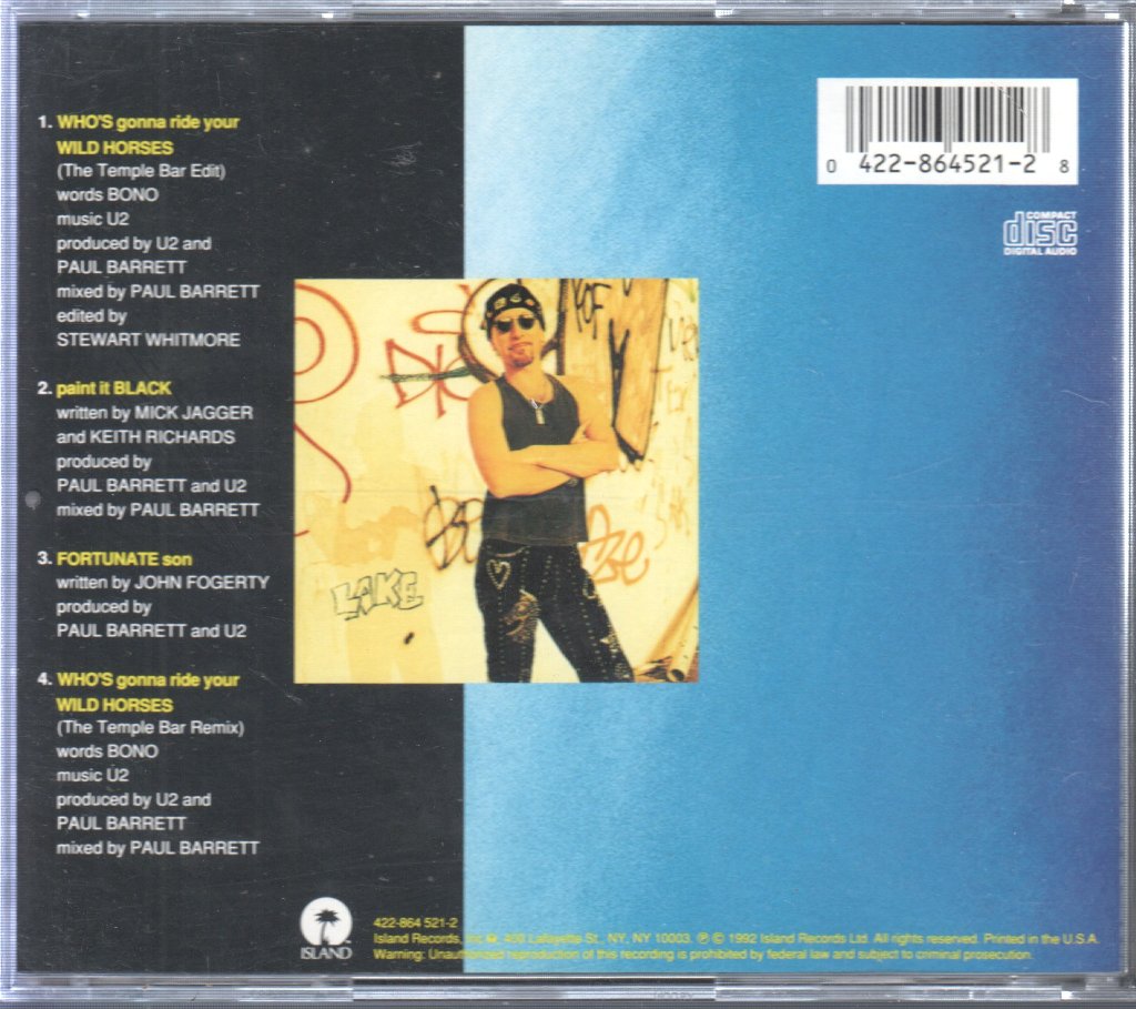 U2 - Who's Gonna Ride Your Wild Horses - Cd