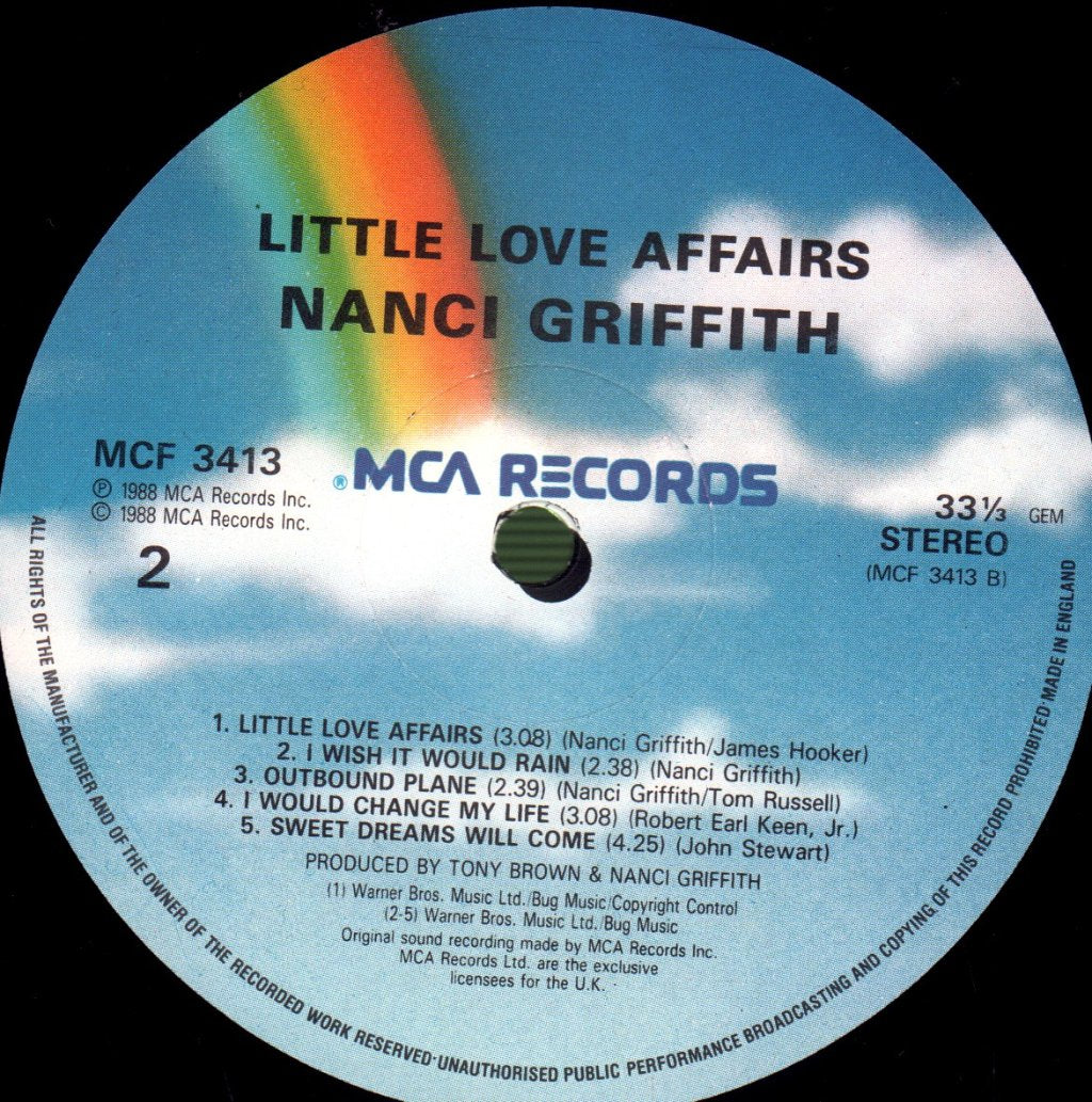 Nanci Griffith - Little Love Affairs - Lp