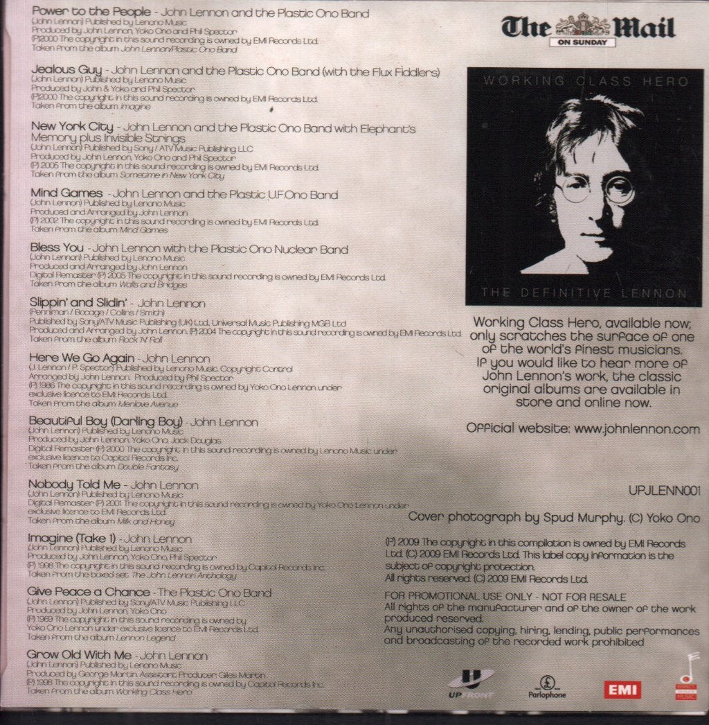 John Lennon - Mail On Sunday - Cd
