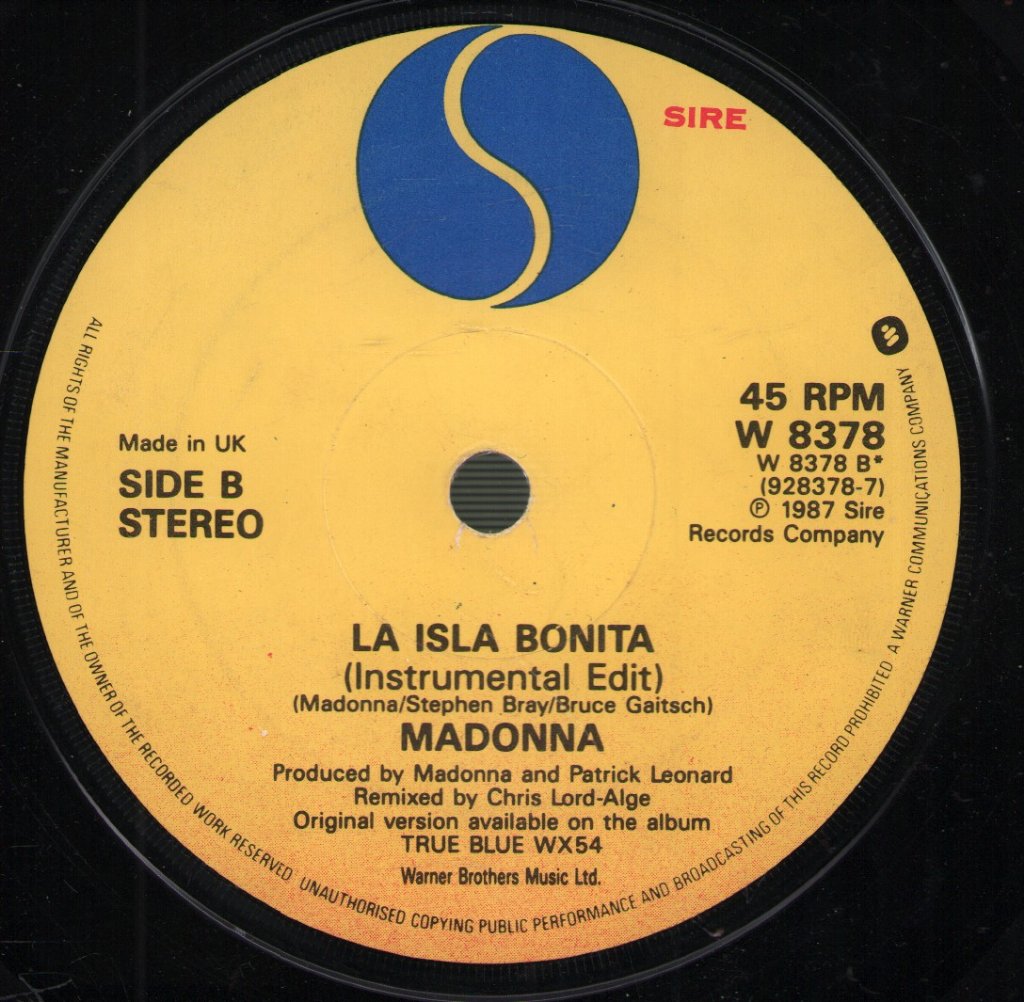 Madonna - La Isla Bonita - 7 Inch