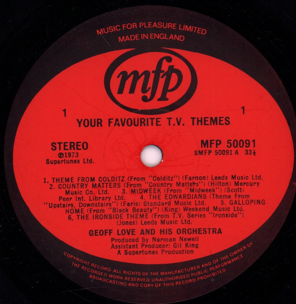 Geoff Love And His Orchestra - Your Favourite Tv Themes - Lp
