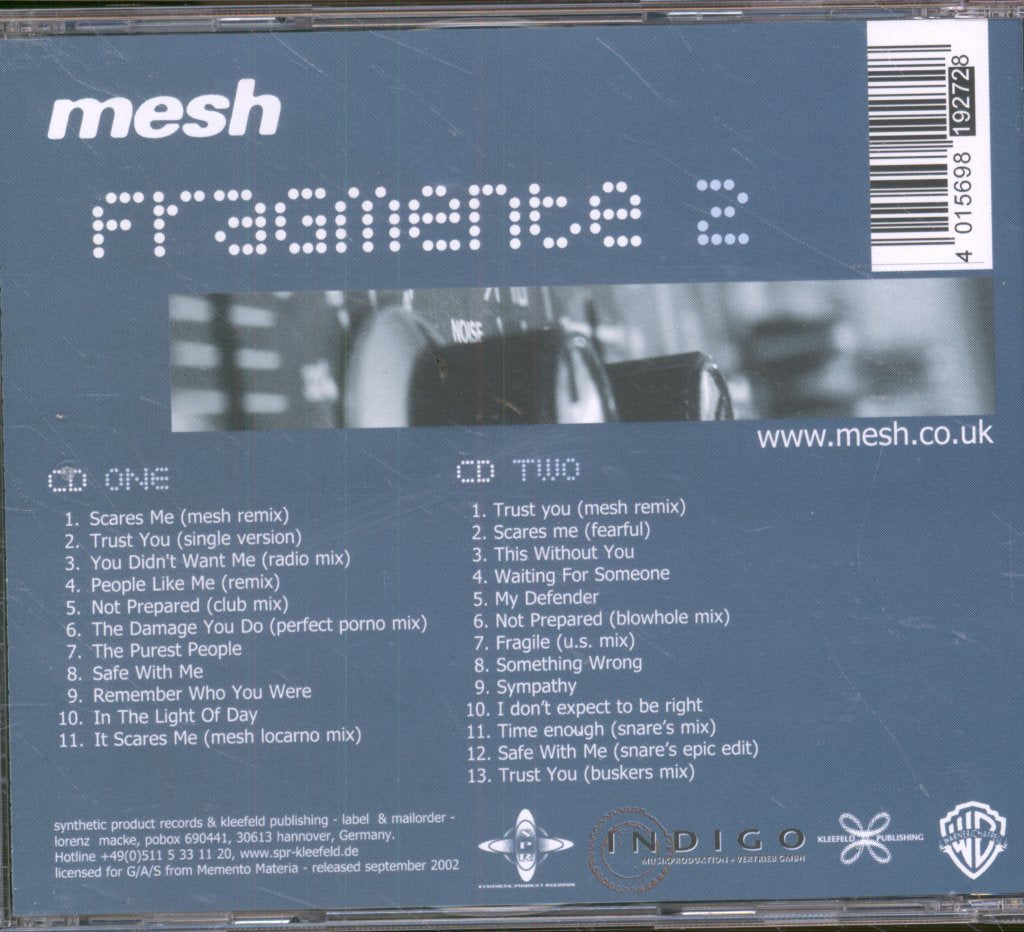 Mesh (electronic) - Fragmente 2 - Double Cd