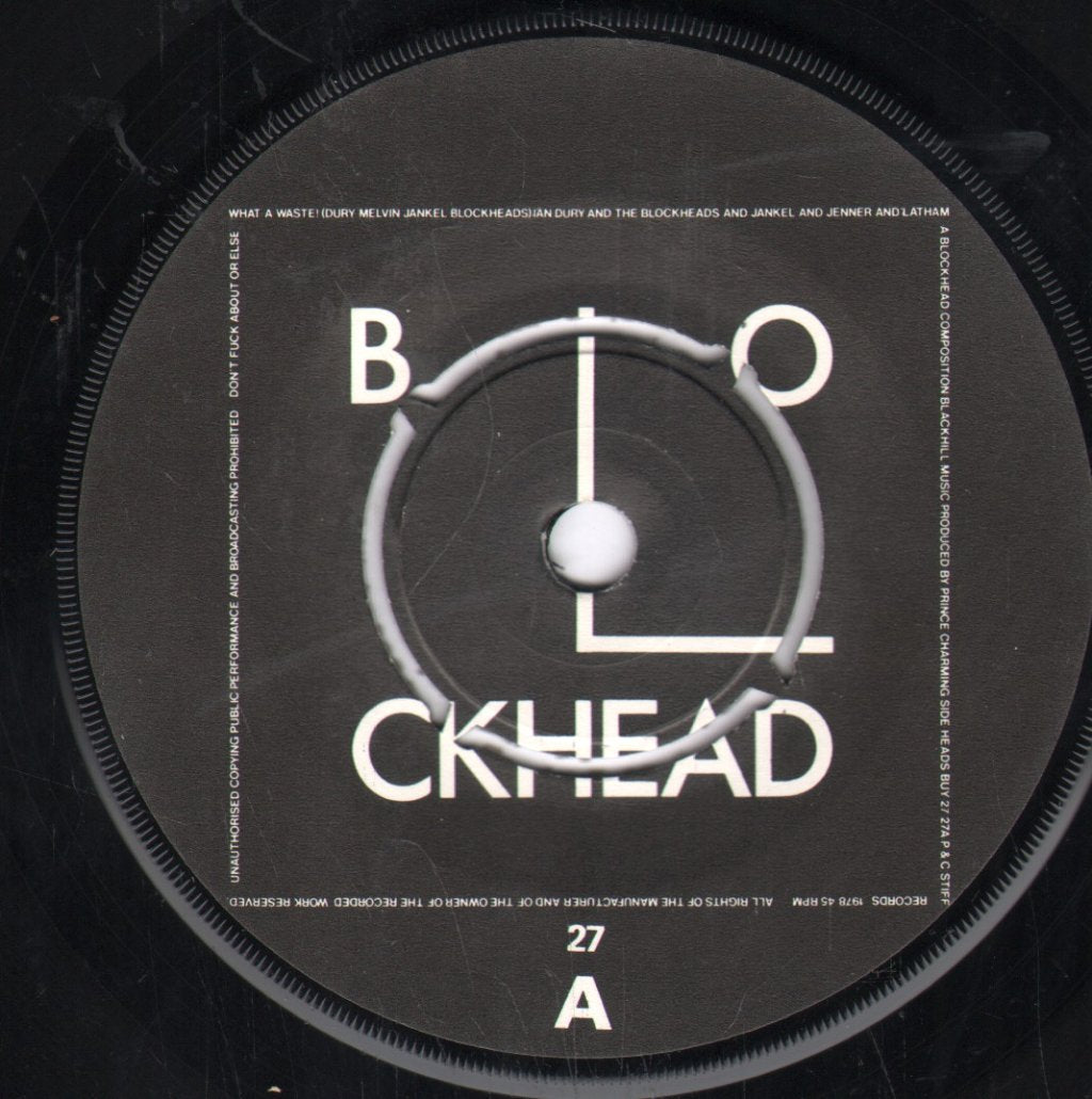 Ian Dury And The Blockheads - What A Waste - 7 Inch