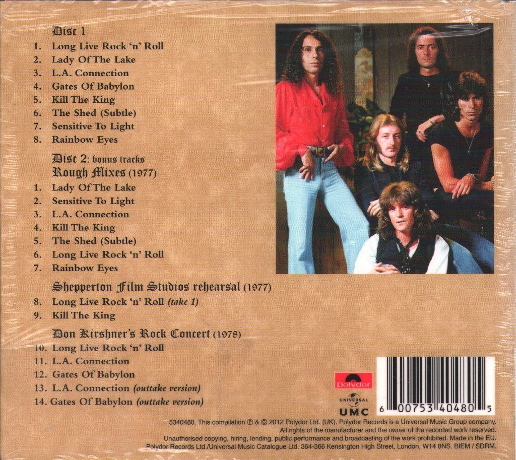 Rainbow - Long Live Rock 'N' Roll - Cd Set