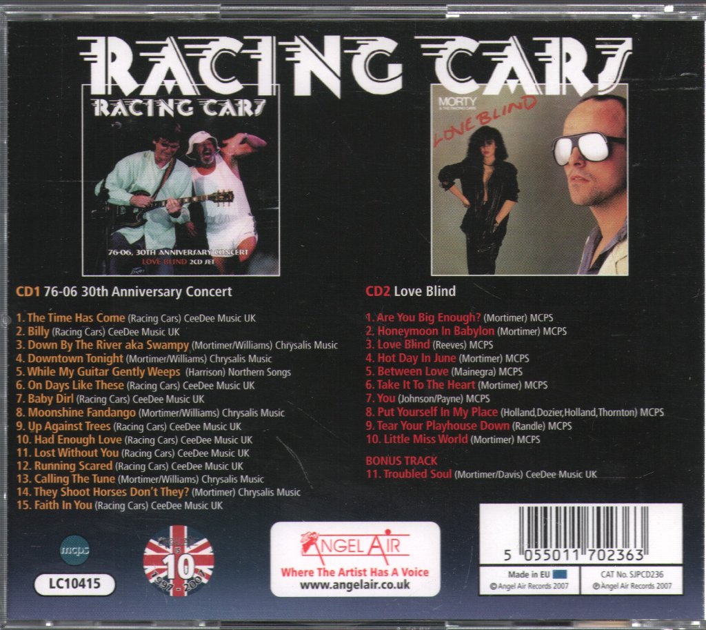 Racing Cars - 76-06, 30th Anniversary Concert/Love Blind - Double Cd