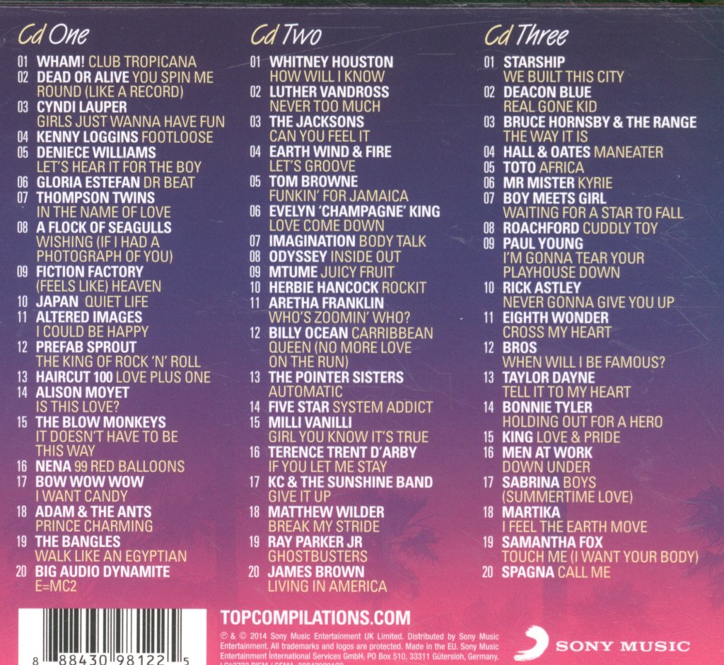 Various Artists - Club Tropicana - Classic Hits From The Eighties - Triple Cd