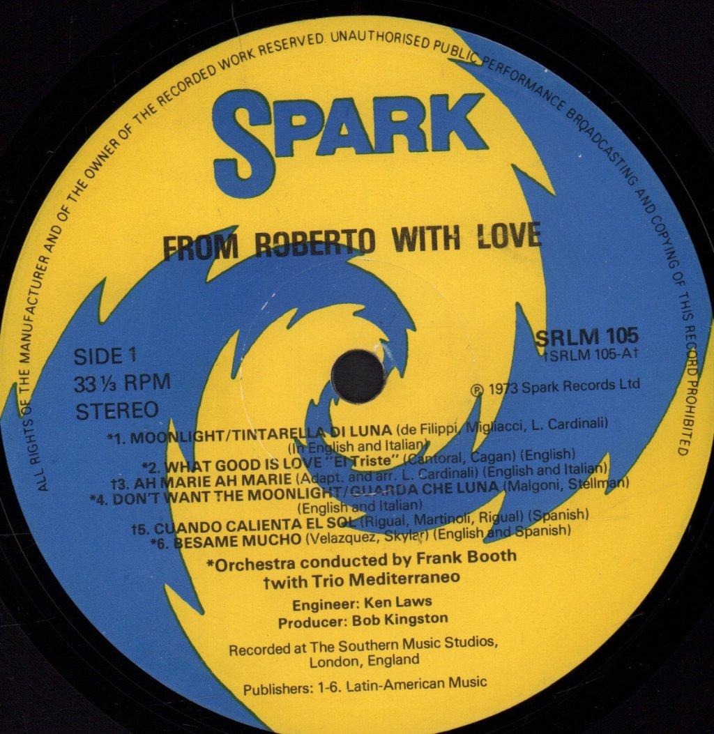 Roberto Cardinali - From Roberto With Love - Lp