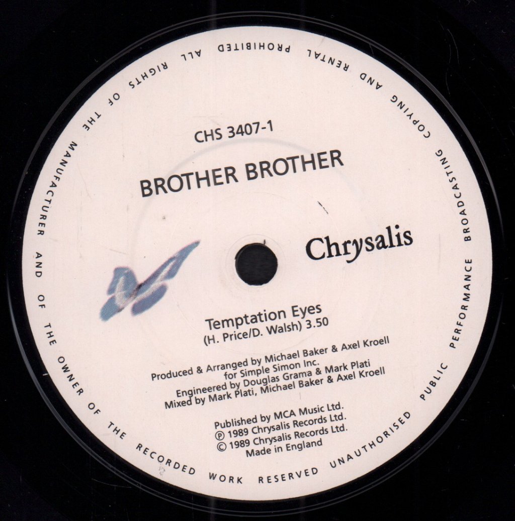 Brother Brother - Temptation Eyes - 7 Inch