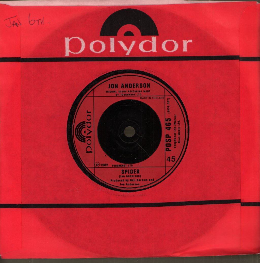 Jon Anderson - All In A Matter Of Time - 7 Inch