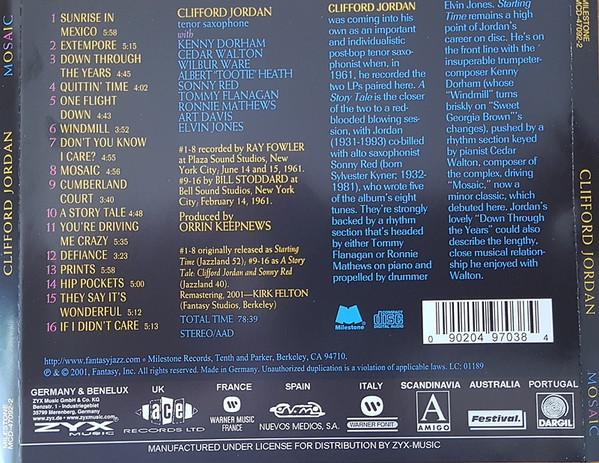 Clifford Jordan - Mosaic - Cd
