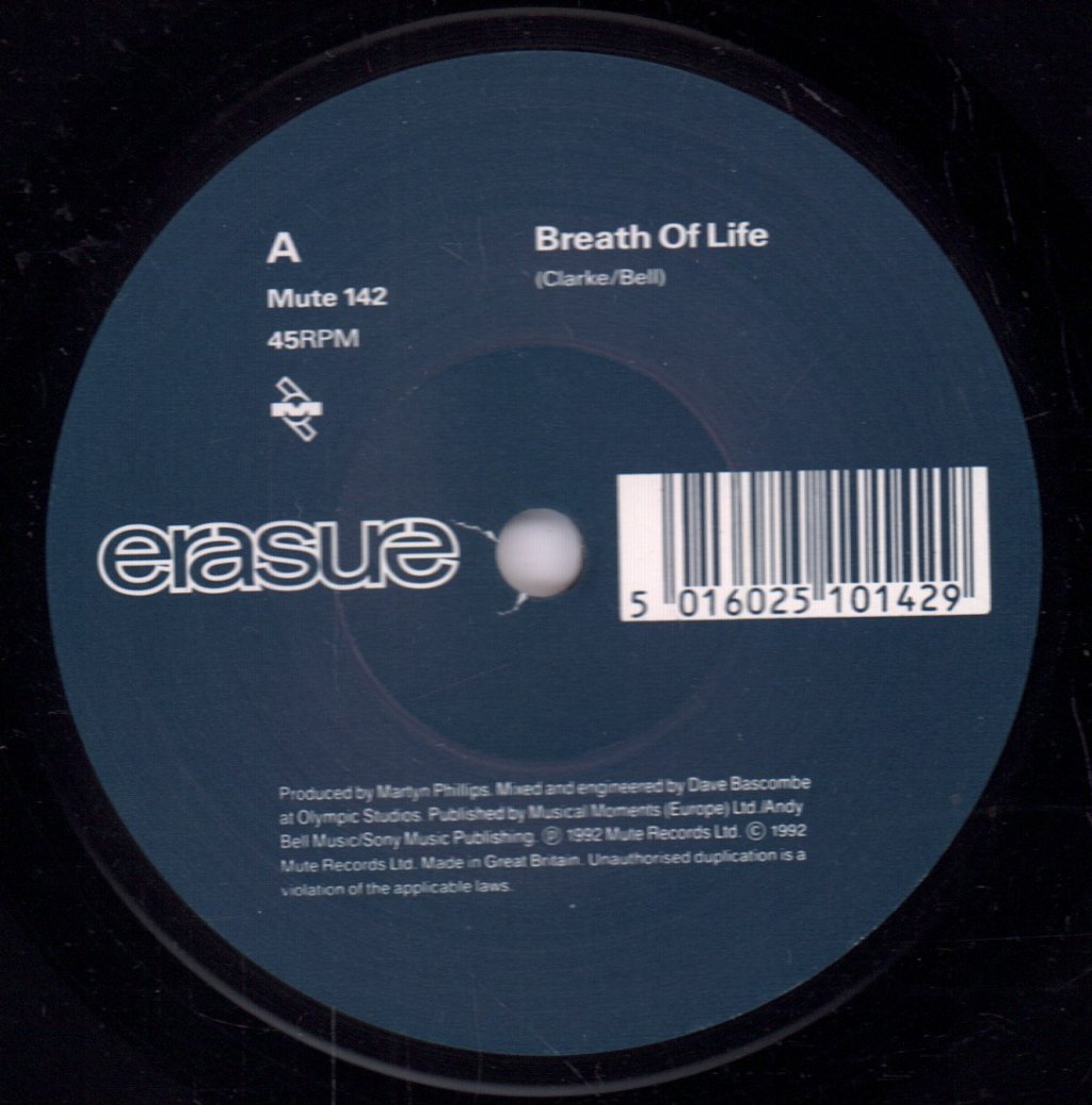 Erasure - Breath Of Life - 7 Inch