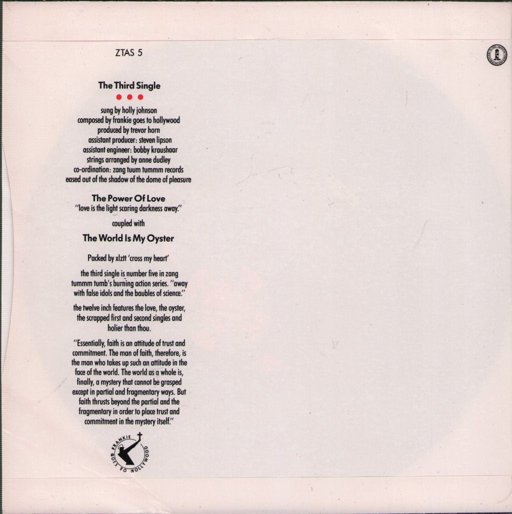 Frankie Goes To Hollywood - Power Of Love - 7 Inch