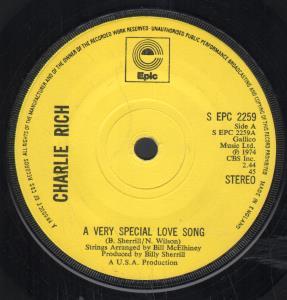 Charlie Rich - A Very Special Love Song - 7 Inch
