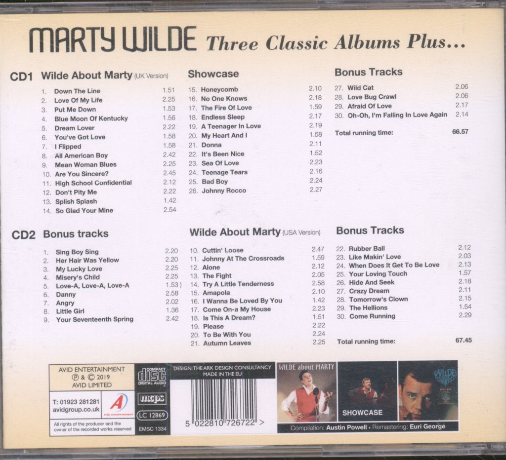Marty Wilde - Three Classic Albums Plus... - Double Cd
